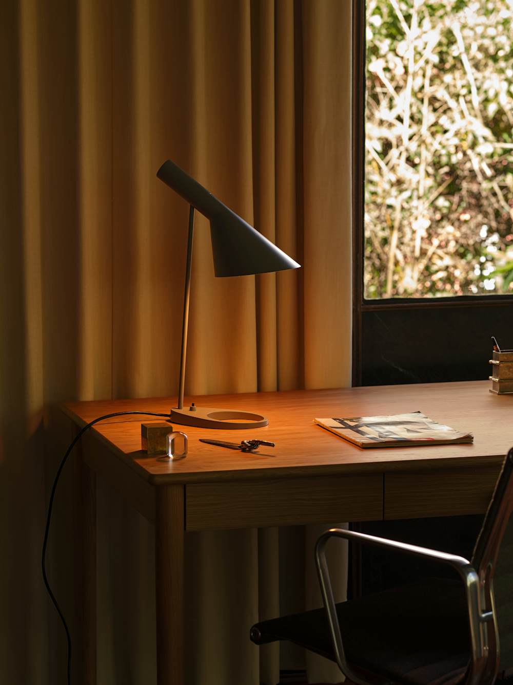 AJ Mini Table Lamp in Warm Grey