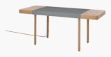 Leatherwrap Sit-to-Stand Desk, 2 Drawer Leatherwrap Sit-to-Stand Desk, 2 Drawer